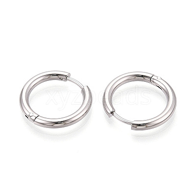 304 Stainless Steel Hoop Earrings EJEW-T048-24B-P-1
