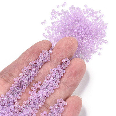Luminous Transparent Glass Seed Round Beads GLAA-F124-D09-A-1