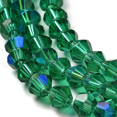 Transparent Electroplate Glass Beads Strands EGLA-A039-T2mm-L10-1