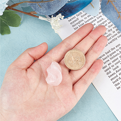 Torch Natural Rose Quartz Display Decorations DJEW-WH0042-08A-03-1