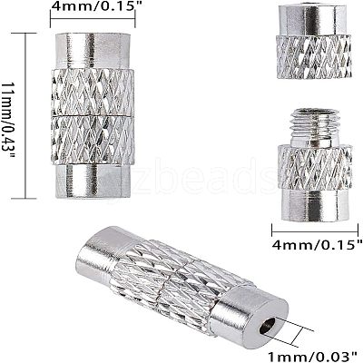 Column Brass Screw Clasps KK-CA0001-05P-1