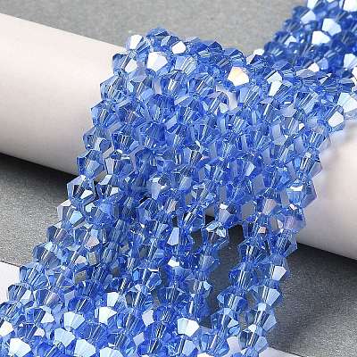 Transparent Electroplate Glass Beads Strands LS-GLAA-F029-2mm-A07-1