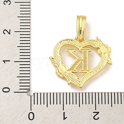 Heart Brass Pendants KK-I714-04G-K-1
