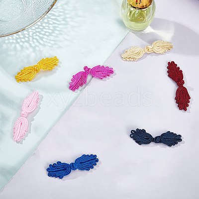 28sets 7 color Handmade Chinese Frogs Knots Buttons Sets BUTT-NB0001-38-1-1