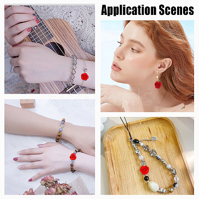 45Pcs 3 Styles Cinnabar Beads CARL-HY0001-02-1