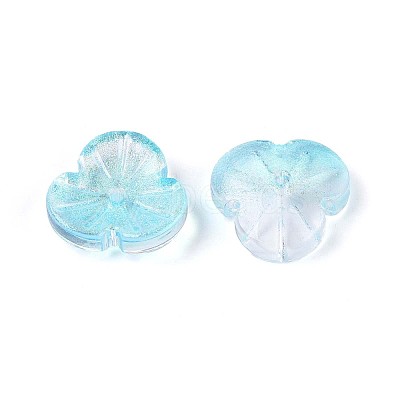 Baking Paint Transparent Glass Bead Caps DGLA-N014-09A-04-1