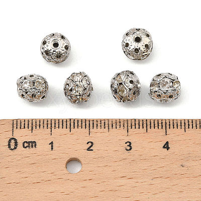 Brass Rhinestone Beads KK-U057-14P-1