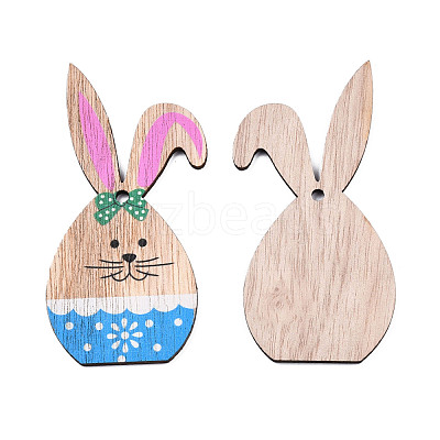 Single-Sided Printed Wood Big Pendants WOOD-N005-89-B01-1