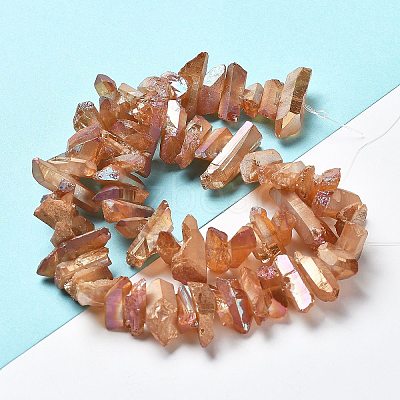 Natural Quartz Crystal Points Beads Strands G-K181-B26-1
