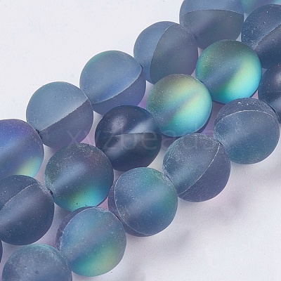 Synthetic Moonstone Beads Strands G-E468-G02-8mm-1