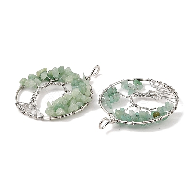 Natural Green Aventurine Big Pendants G-G910-K06-P-1