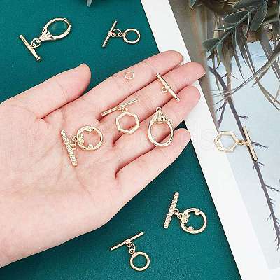 8Set 4 Style Brass Toggle Clasps KK-GA0001-16-1