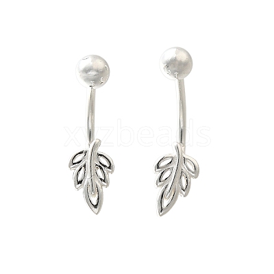 S999 Fine Silver Stud Earrings EJEW-A127-04S-1