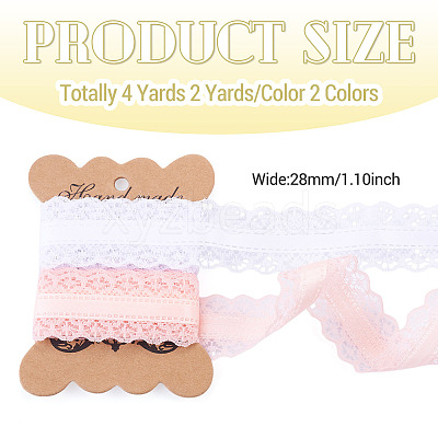 4 Yards 2 Colors Polyester Lace Trim OCOR-TADJ0001-02B-1