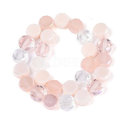 Electroplate Glass Beads Strands X-EGLA-N022-03A-A08-1