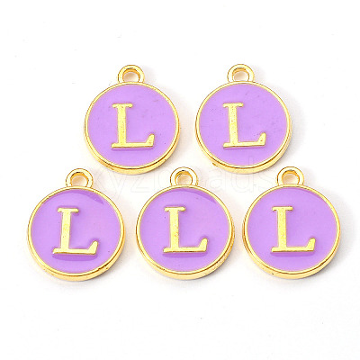 Golden Plated Alloy Enamel Charms LS-ENAM-S118-10L-1
