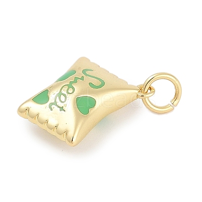 Brass Enamel Charms KK-Q028-17B-G-1