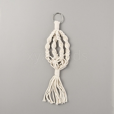 Cotton Macrame Plant Hangers AJEW-WH0314-61-1