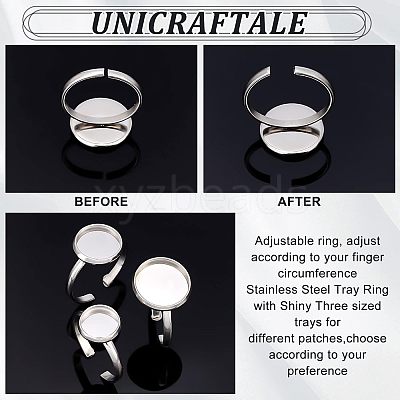 DIY Flat Round Cuff Ring Making Kit DIY-UN0003-46-1
