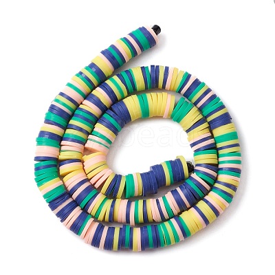 Handmade Polymer Clay Beads Strands CLAY-R089-8mm-T028-1
