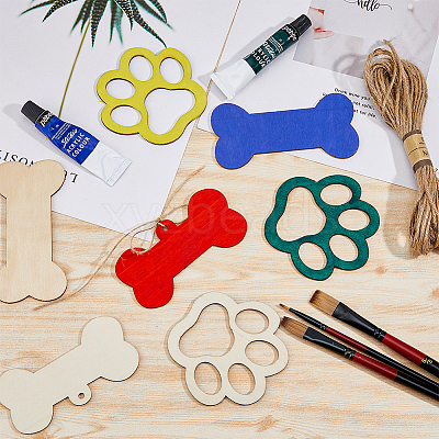 Unfinished Blank Natural Wood Display Decorations DIY-FH0005-12-1