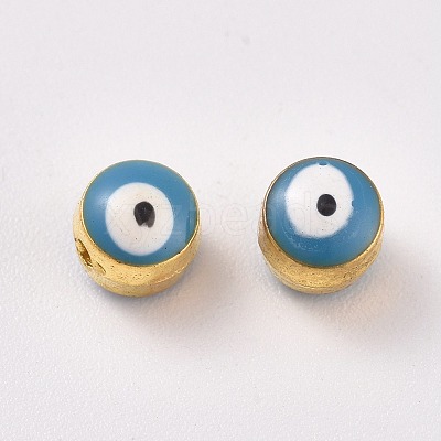 Alloy Enamel European Beads ENAM-WH0047-14H-1