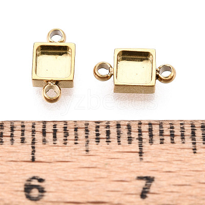 304 Stainless Steel Connector Cabochon Settings STAS-N115-30G-1