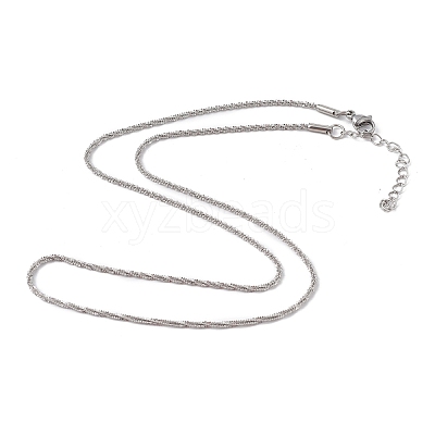 Non-Tarnish 304 Stainless Steel Bone Rope Chain Necklace for Women NJEW-I121-01A-P-1