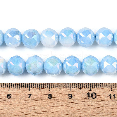 Anti-Tarnish Electroplate Glass Beads Strands X-GLAA-N010-10mm-06-1