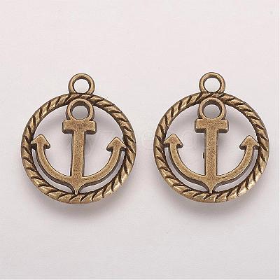 Tibetan Style Alloy Pendants TIBEP-3768-AB-FF-1