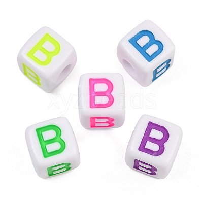 Opaque Acrylic Enamel European Beads AC-ACBA1794-04B-1
