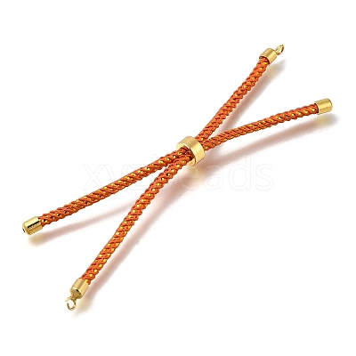 Braided Cotton Cord Slider Bracelet Making MAK-R001-01G-28-1