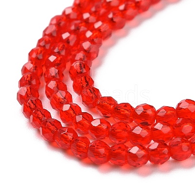 Transparent Glass Beads Strands GLAA-H021-04-25-1