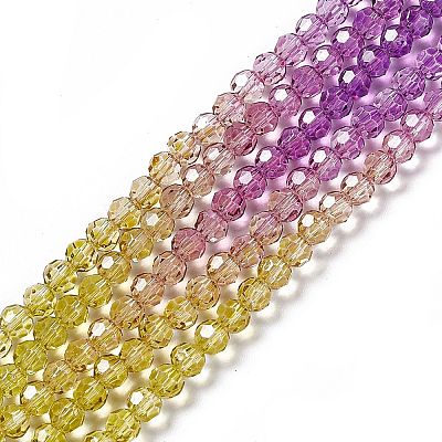 Transparent Glass Beads Strands GLAA-E036-07E-1