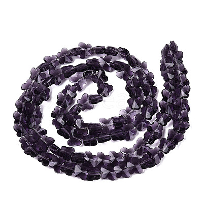 Transparent Glass Beads Strands GLAA-Q118-01A-B08-1