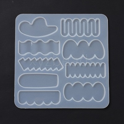 DIY Irregular Shape Cabochon Silicone Molds for Hair Clips DIY-L069-01C-1