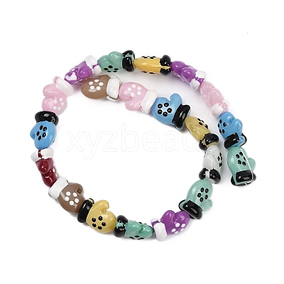 Baking Paint Glass Enamel Beads LAMP-R004-07C-1