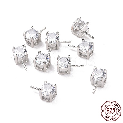 Anti-Tarnish Rhodium Plated 925 Sterling Silver Peg Bails STER-D035-47P-10-1