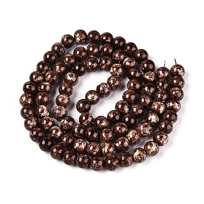 Baking Paint Glass Beads Strands DGLA-N016-10mm-05-1