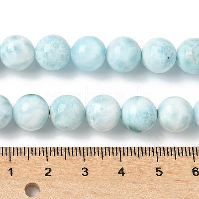 Natural Larimar Beads Strands G-B141-01-10mm-1