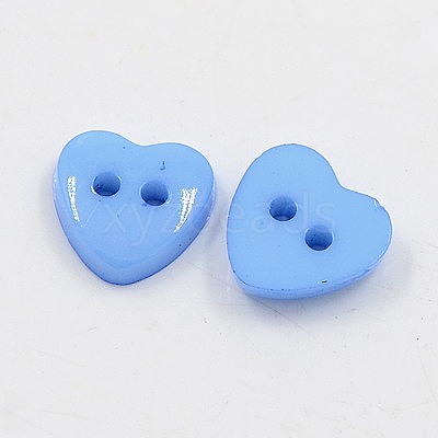 Acrylic Heart Buttons BUTT-E071-B-M-1