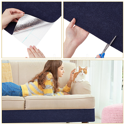 Polyester Anti Cat Scratch Furniture Protector Stickers AJEW-WH0609-395D-1