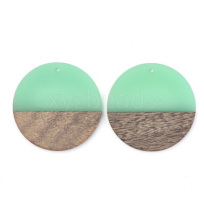 Resin & Walnut Wood Pendants RESI-T023-10E-1