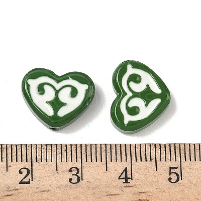Dyed & Heated Baking Paint Glass Beads LAMP-D004-02F-1