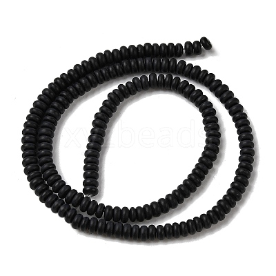 Natural Black Onyx(Dyed & Heated) Beads Strands G-P575-A37-4x2mm-1