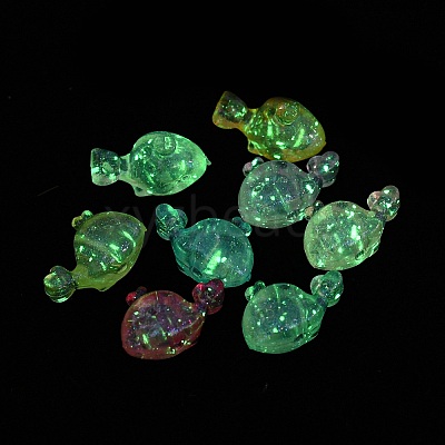 Transparent Luminous Acrylic Beads MACR-D024-37-1