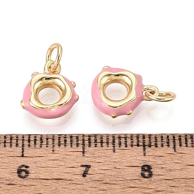 Brass Enamel Pendants KK-T072-21G-1