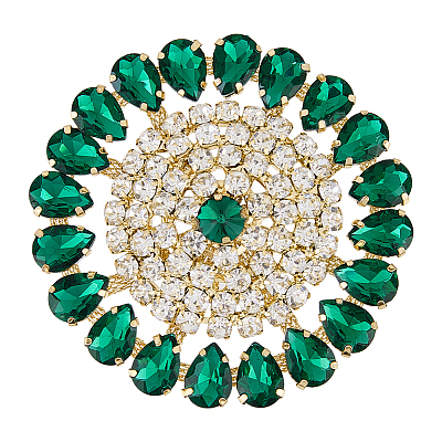 Brass Rhinestone Applique DIY-FG0009-88B-1