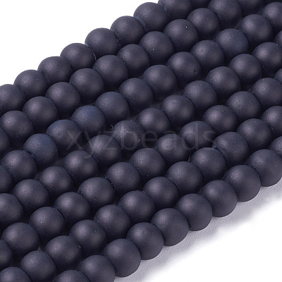 Baking Paint Transparent Glass Bead Strands X-GLAA-S031-4mm-38-1