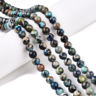 Natural Imperial Jasper Beads Strands G-N342-63D-1